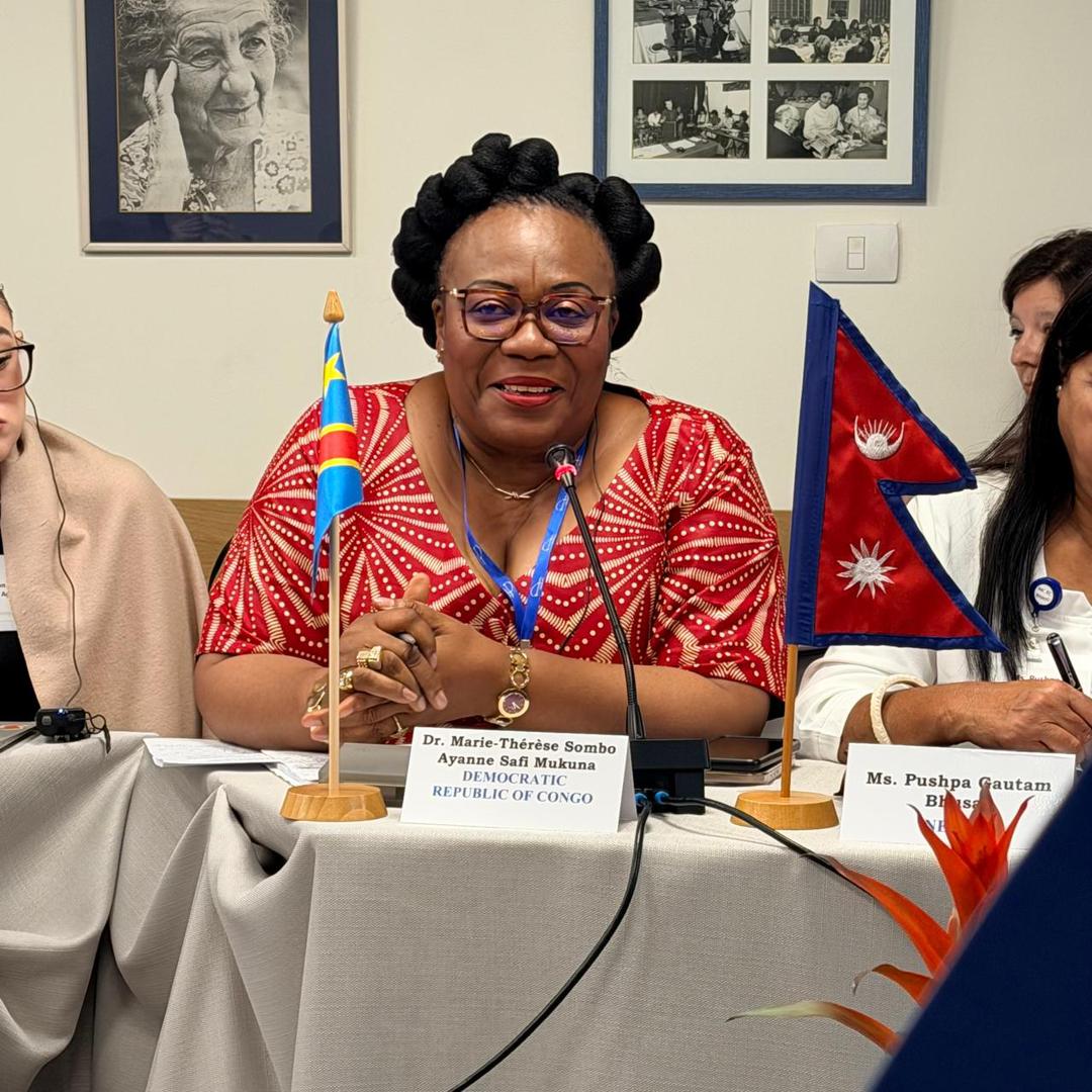 La Ministre Marie-Thérèse Sombo représente la Première Ministre Judith Suminwa à la 32ᵉ Conférence internationale des femmes leaders à Haïfa